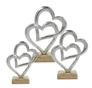 Hot Selling Silver Metal Deer Statue Set With Wooden Base For Christmas Home <b>Table</b> Shelf Decor Gift Wholesale Display Figure Art - Product Image 4