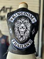 Gilet de motard Sons of Anarchy avec patchs brodés personnalisés