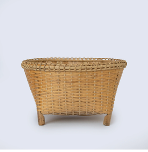 Stunning Rectangular Woven Bamboo Storage <b>Garden</b> Planter <b>Baskets</b> Standing Feet Tall Handle Eco-Friendly Luxury Hotel Use <b>Hanging</b> - Product Image 3