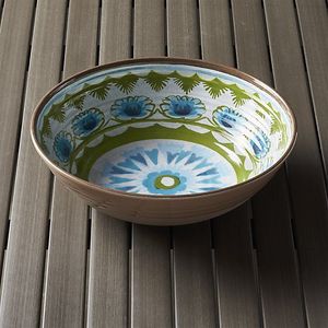 Grand bol en bois avec finition émaillée, idéal pour servir les repas familiaux, les collations ou les fruits frais au quotidien - Product Image 2