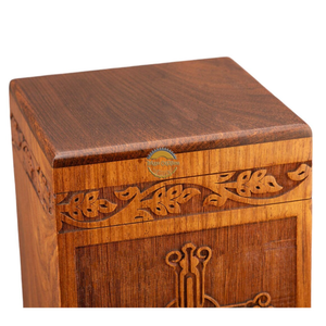 AYAANS Rosewood wooden Hand Carved Wooden Hot Selling cremation Urn <b>Box</b> for Adult Ashes Wholesale Cremation Urns (6X6X11)IN - Product Image 3
