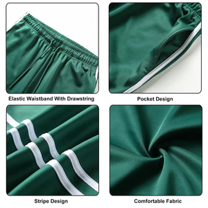 ชุดกีฬาสองชิ้น กางเกงวอร์มปักลายพร้อมโลโก้สำหรับผู้ชาย - Product Image 6