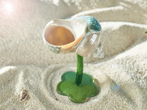 Verres à vin et à cocktail en coquillages faits à la main, décoration de mariage sur la plage sur mesure, verre à vin en coquillages fait à la main, décoration de plage côtière pour mariage - Product Image 3