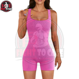 Combinaison gainante une pièce à col carré, nouvelle tendance, avec impression de logo personnalisée, prix de gros, pour femme, idéale pour l'entraînement - Product Image 6