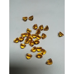 AAA Grade 8.5mm Hydrothermal Golden Citrine Loose Cabochon Bullet Gemstone Lab Created Heat Treatment Smooth Cut Natural Stone - Product Image 3