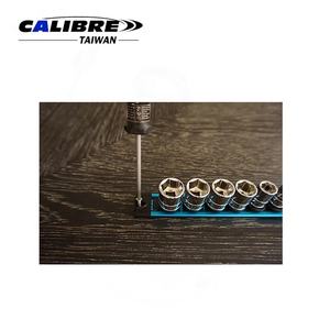 Support de rail pour douilles en aluminium de type rotatif TAIWAN CALIBRE 1/4" ou 3/8" ou 1/2" avec 10 clips - Product Image 4