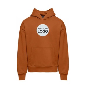 Hoodie surdimensionné pour homme, personnalisé avec broderie de logo, fabrication de qualité supérieure, sans cordon, pull-over lourd - Product Image 4