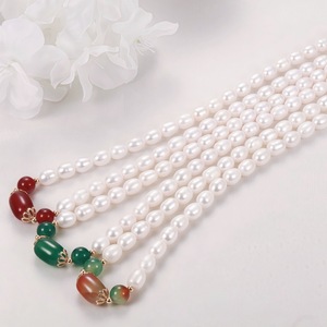 Collar de Perlas de Agua Dulce de Colores Mezclados, Perlas de Zhuji al por Mayor, Edison de 11-13 mm, con Microdefectos, Decoración para el Cuello - Product Image 2