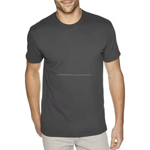 T-shirts pour hommes en coton double doux et brillant à col rond de luxe, fitness, coton double mercerisé - Product Image 5
