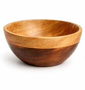 Bol de service en bois d'acacia de forme personnalisée, tendance et frais, fait main, écologique, pour salade et fruits, vaisselle décorative - Product Image 2