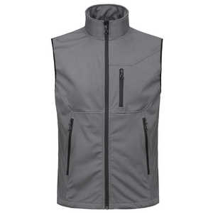 Gilet tactique d'extérieur en tissu softshell Primefield, article le plus vendu, gris, fermeture éclair sur le devant, plusieurs poches, design utilitaire - Product Image 1