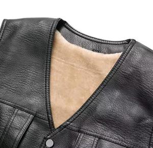 Gilet en cuir d'hiver tendance, nouveau gilet décontracté pour homme, gilet de moto en cuir de vachette à vendre - Product Image 2
