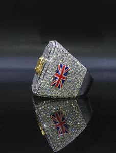 Luxury Moissanite Cocktail Ring 925 Silver 18K Gold Pave Setting Baguette Cut <b>Letter</b> Pattern Men's Gift Jewelry - Product Image 4