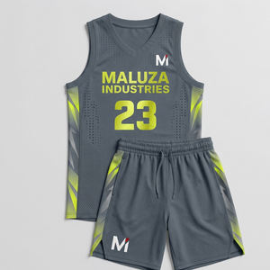 Uniforme de Baloncesto Transpirable Personalizado, Conjunto de Camiseta y Pantalones Cortos de Secado Rápido para Entrenamiento, MALUZA INDUSTRIES, Ropa Deportiva Profesional para Equipos Elite - Product Image 1
