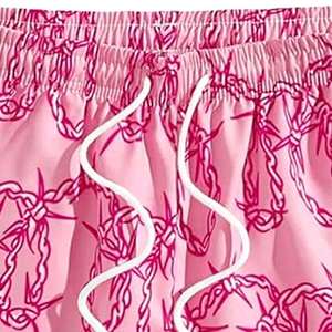 High Quality Custom Men's Full Print Graphic Sublimation Basketball Mesh Shorts Double <b>Layer</b> Polyester with Solid Top Print - Product Image 3