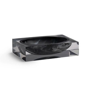 Porte-savon ovale classique avec insert en verre et base en treillis, accessoire de bain durable en acier inoxydable - Product Image 6