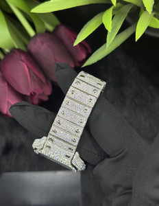 Custom Luxury Moissanite Watch | VVS Iced Out Skeleton | Passes Diamond Tester Wholesale - Product Image 5
