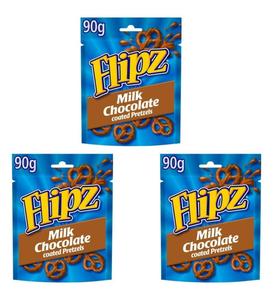 Flipz Pretzels Cubiertos de Chocolate con Leche 90g, Snack Dulce y Salado Crujiente, Bocados de Pretzel Cubiertos de Chocolate, Paquete a Granel al por Mayor, Dulces de EE. UU. - Product Image 4