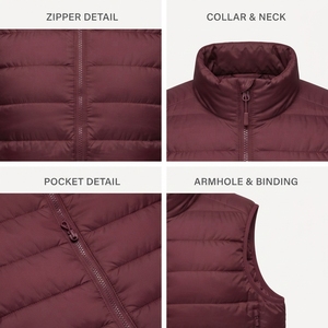 Gilet matelassé tendance coupe-vent pour femme, style streetwear, 100 % polyester, hiver, personnalisable, marque privée, prix bas - Product Image 5