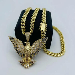 Pendentif Aigle Volant Iced Out en Argent Sterling 925 avec Diamants Moissanite, Collier Bling Hip Hop Tendance pour Hommes et Femmes - Product Image 3