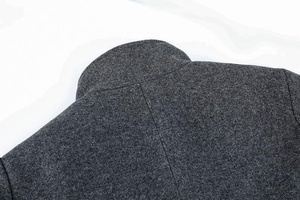 Manteau trench en laine pour femme, manches longues, col à revers, simple boutonnage, couleur unie, vêtement d'extérieur d'hiver, chaud et décontracté - Product Image 4