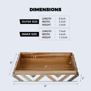 Handmade Resin Inlay Jewelry Box Wooden Decorative Storage Case Flip Top Rectangle Organizer for Bedroom Living Room - Product Image 3