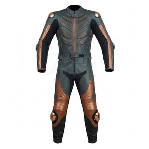 Traje de Motocicleta de Cuero de Alta Calidad para Hombre, Talla Grande, Transpirable, Resistente al Viento, Diseño Seguro, Construcción Duradera, Suave - Product Image 5