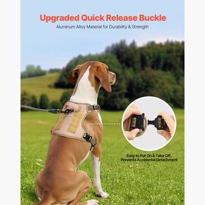 Arnés Táctico Ajustable para Perros Grandes, Chaleco Reflectante para Mascotas con Anillas y Hebillas Metálicas, Sin Asa de Tracción - Product Image 1