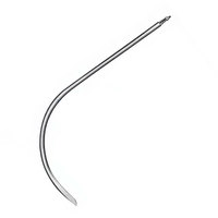 Aiguille de Redon 19,5 cm (7-3/4 pouces) 12 Charr, entièrement courbée, à pointe de couteau, extrémité filetée, instrument chirurgical pour procédures médicales