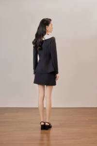 Robe élégante et moderne pour femme, style marin classique CELINA - Ensemble à manches longues - Style bureau d'inspiration vintage - Vente en gros Vietnam - Product Image 6