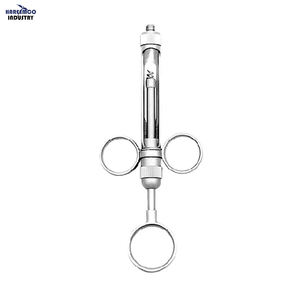 Jeringa dental de acero inoxidable de tres dedos con marca personalizada, aspiración manual, mango de 1.8ml, para cirugía ósea, aprobada por CE, Clase HI-1950 - Product Image 1