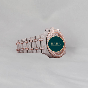 Montre mécanique automatique en acier inoxydable avec diamants Moissanite VVS personnalisés, résistante à l'eau 3 ATM, verre 41 mm, entièrement sertie de pierres, luxe unisexe - Product Image 6