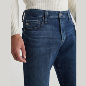 กางเกงยีนส์ทรงตรงเอวกลาง รุ่นใหม่ OEM ODM แฟชั่นสำหรับผู้ชาย ผ้าเดนิมยืด ใส่สบาย ระบายอากาศได้ดี ผลิตจากผ้าฝ้าย 100% เหมาะสำหรับฤดูร้อนและฤดูใบไม้ร่วง - Product Image 3