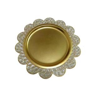 Plateau de service pour aliments chauds et accessoires de cuisine en cuivre martelé, finition plaquée cuivre, qualité durable, assiette de présentation - Product Image 2