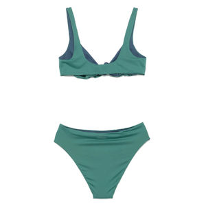 Conjunto de Bikini de 2 Piezas para Mujer, Color Sólido, Nueva Tendencia de Verano, Logotipo Personalizado en la Parte Delantera, Transpirable, de Secado Rápido, Teñido Liso - Product Image 4