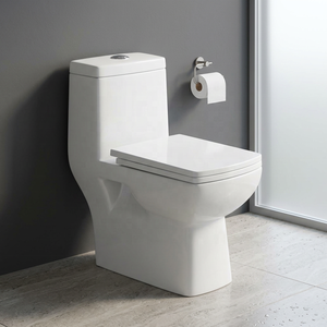 WC monobloc en céramique à siphon haute performance avec design ergonomique de la cuvette pour l'infrastructure hôtelière professionnelle - Product Image 3