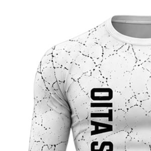 White Long Sleeve Compression <b>Shirt</b> Sports Training Gym Workout Breathable Quick Dry Athletic Performance Sportswear Custom - Product Image 4