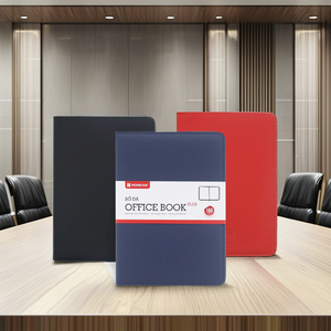 HONGHA Officebook Plus Model 4631 Leather <b>Notepad</b> Thread Sewing Binding 160 Pages Digital Printing Blue/Red Colors Gift - Product Image 2