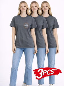 Custom Logo Summer Fashion Women's T-Shirts High Repurchase Rate Suitable for Casual Commuting Soft Round-Neck T-Shirts - Product Image 3