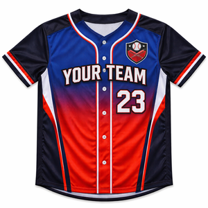 เสื้อเบสบอลทีมแบบกำหนดเองสำหรับโรงเรียน ทรงสั้น ไซส์ใหญ่ แห้งเร็ว ระบายอากาศได้ดี ผ้าโพลีเอสเตอร์ 100% พิมพ์ลายชื่อผู้เล่น - Product Image 4