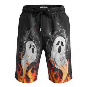 Shorts en coton pour hommes, respirants, séchage rapide, écologiques, avec cordon de serrage - Product Image 2
