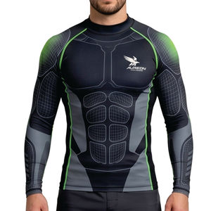T-shirt de compression pour homme, anti-transpiration, sous-vêtement de sport pour la gym, la course à pied, l'entraînement et les activités sportives - Product Image 1