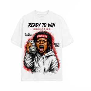T-shirt homme Ready To Win Industries, style streetwear, manches courtes, imprimé, col rond, coupe classique, 100% coton jersey - Product Image 5