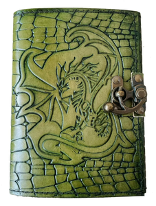 Soft Crocodile Skin Pattern Dragon Hand Embossed Genuine <b>Leather</b> Journal A5 Notebook Office School Supply Deckle Art Paper <b>Diary</b> - Product Image 1