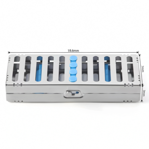 Boîte de stérilisation pour cassettes, plateau de rangement pour instruments dentaires, en acier inoxydable de qualité supérieure, autoclavable, chirurgical, médical, CE ISO - Product Image 2