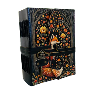 Diario de Tapa Dura de Cuero Creativo de 400 Páginas, Grimoire Hecho a Mano con Cerradura de Latón, Libro de Hechizos de las Sombras 8x6 - Product Image 1