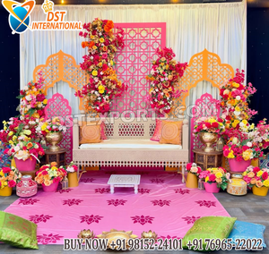 Elegant Mughal Style Laser Cut Backdrop <b>Frames</b> For Stage Decor Modern Jali Style Nikkah <b>Wedding</b> Stage Metal Backdrop Panels Sale - Product Image 6