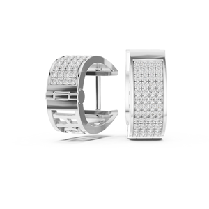 Pendientes de Aro Huggie de Oro Blanco de 14K con Diamantes Cultivados en Laboratorio, Chapados en Rodio, de Lujo, con Micro Pavé y Corte Brillante Redondo para Mujer - Product Image 5