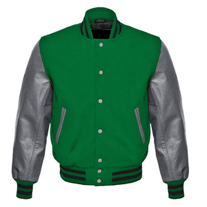 Veste universitaire rouge pour homme avec bordure blanche, boutons sur le devant, vêtement décontracté d'automne, coupe classique, couleur unie, matière polyester - Product Image 3