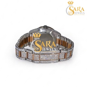 Montre mécanique automatique de haute qualité avec diamant moissanite, cadran blanc, mouvement en acier inoxydable, style professionnel - Product Image 1